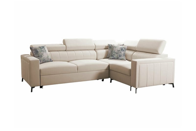 Galbally 3-sits Hörnbäddsoffa Beige - Möbler - Vardagsrum - Bäddsoffor - Hörnbäddsoffa