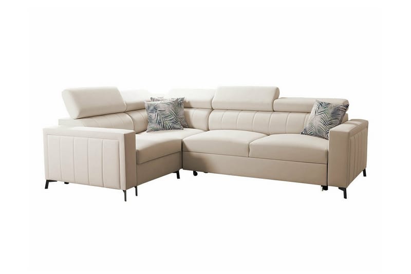 Galbally 3-sits Hörnbäddsoffa Beige - Möbler - Vardagsrum - Bäddsoffor - Hörnbäddsoffa