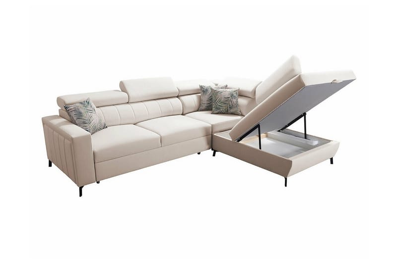 Galbally 3-sits Hörnbäddsoffa Beige - Möbler - Vardagsrum - Bäddsoffor - Hörnbäddsoffa