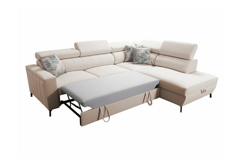 Galbally 3-sits Hörnbäddsoffa Beige - Möbler - Vardagsrum - Bäddsoffor - Hörnbäddsoffa