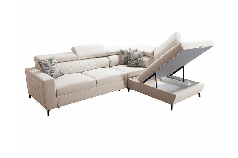 Galbally 3-sits Hörnbäddsoffa Beige - Möbler - Vardagsrum - Bäddsoffor - Hörnbäddsoffa
