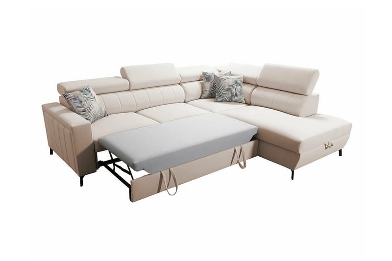 Galbally 3-sits Hörnbäddsoffa Beige - Möbler - Vardagsrum - Bäddsoffor - Hörnbäddsoffa