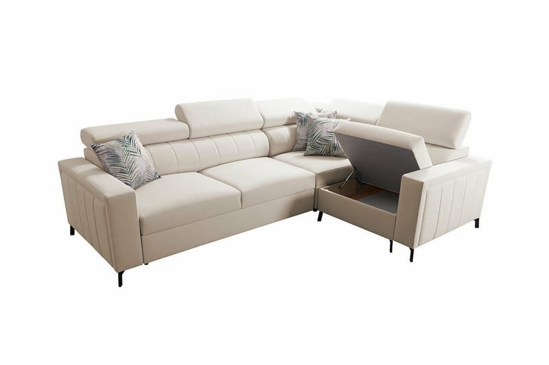 Galbally 3-sits Hörnbäddsoffa beige - Möbler - Vardagsrum - Bäddsoffor - Hörnbäddsoffa