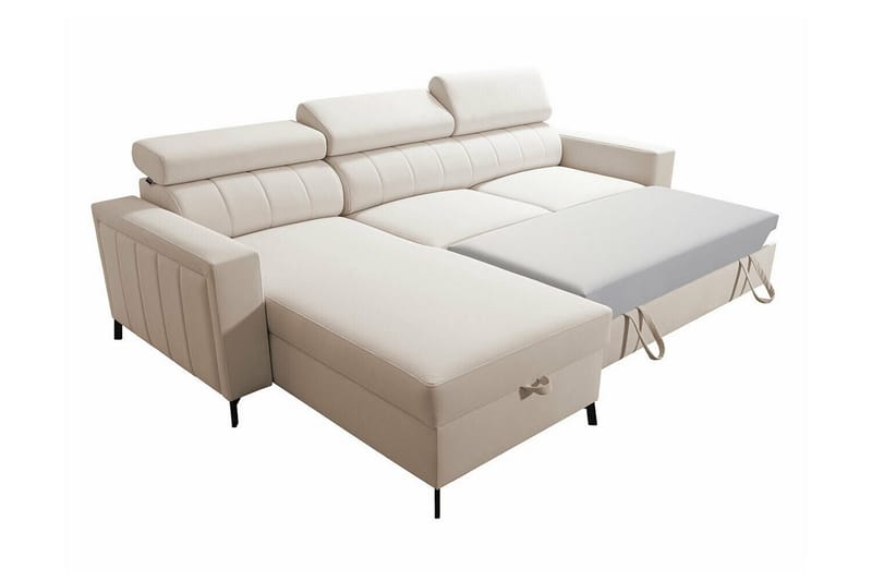 Galbally 3-sits Hörnbäddsoffa beige - Möbler - Vardagsrum - Bäddsoffor - Hörnbäddsoffa