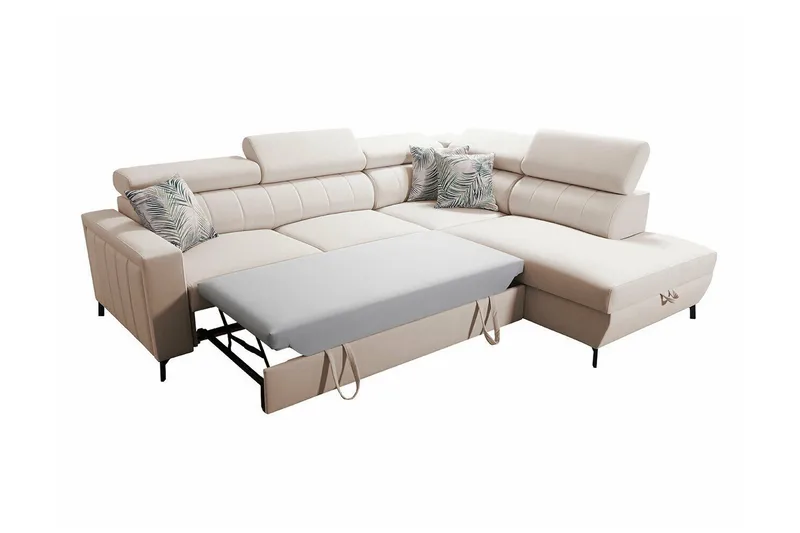 Galbally 3-sits Hörnbäddsoffa Dark brown - Möbler - Vardagsrum - Bäddsoffor