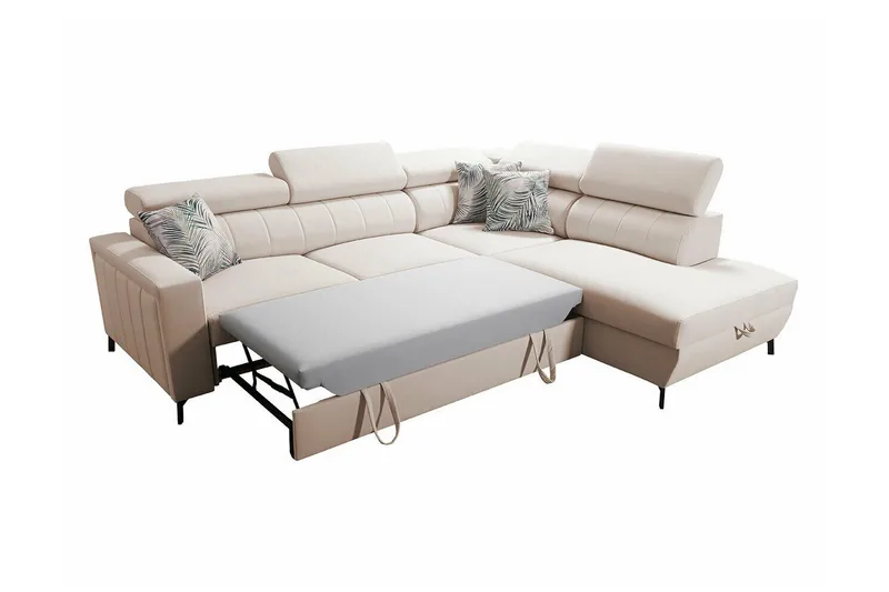 Galbally 3-sits Hörnbäddsoffa Dark brown - Möbler - Vardagsrum - Bäddsoffor - Hörnbäddsoffa