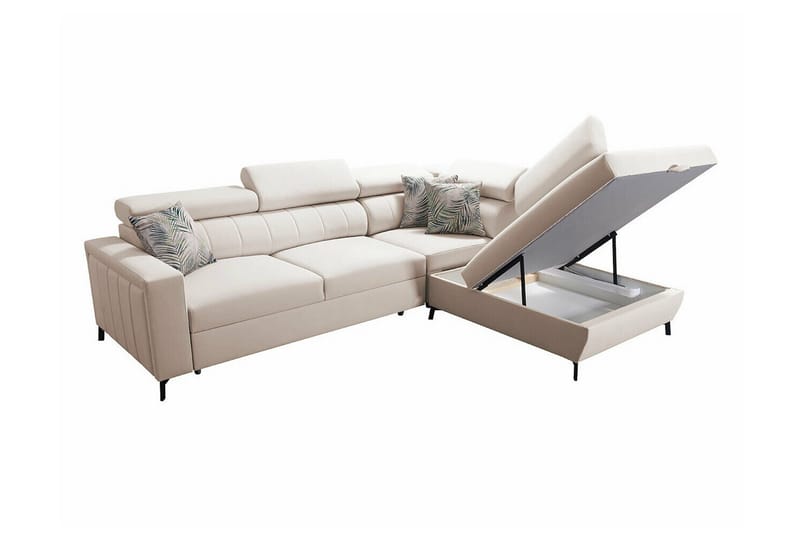 Galbally 3-sits Hörnbäddsoffa Dark brown - Möbler - Vardagsrum - Bäddsoffor - Hörnbäddsoffa