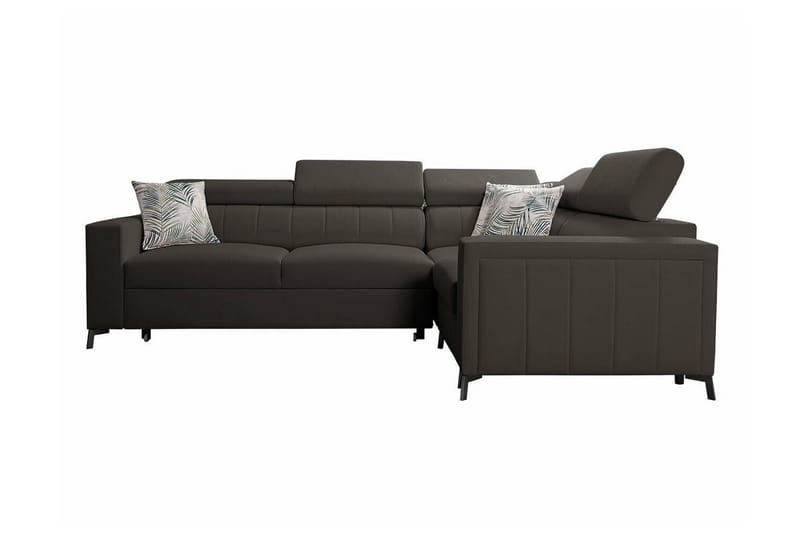 Galbally 3-sits Hörnbäddsoffa Dark brown - Möbler - Vardagsrum - Bäddsoffor - Hörnbäddsoffa