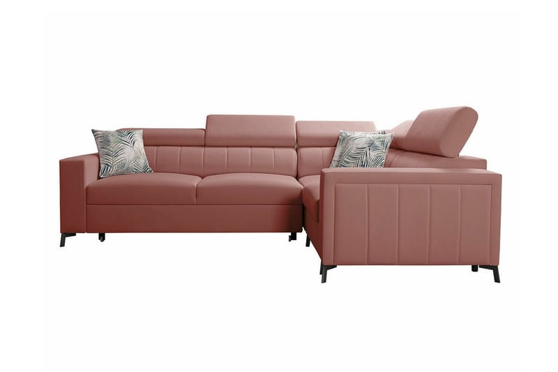 Galbally 3-sits Hörnbäddsoffa Dark pink - Möbler - Vardagsrum - Bäddsoffor - Hörnbäddsoffa