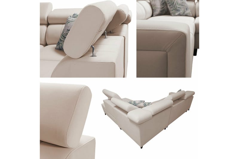 Galbally 3-sits Hörnbäddsoffa Grå/Ljusgrå - Möbler - Vardagsrum - Bäddsoffor - Hörnbäddsoffa