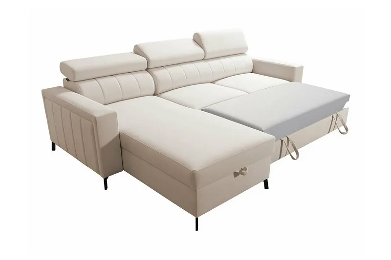 Galbally 3-sits Hörnbäddsoffa Light grey/Dark grey - Möbler - Vardagsrum - Bäddsoffor - Hörnbäddsoffa