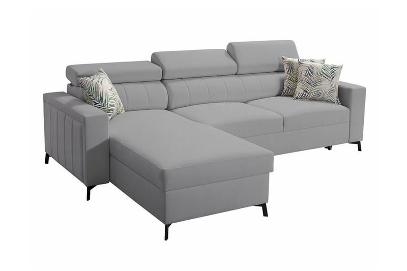 Galbally 3-sits Hörnbäddsoffa Ljusgrå - Möbler - Vardagsrum - Bäddsoffor - Hörnbäddsoffa