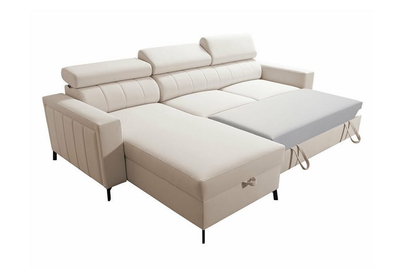Galbally 3-sits Hörnbäddsoffa Ljusgrå - Möbler - Vardagsrum - Bäddsoffor - Hörnbäddsoffa