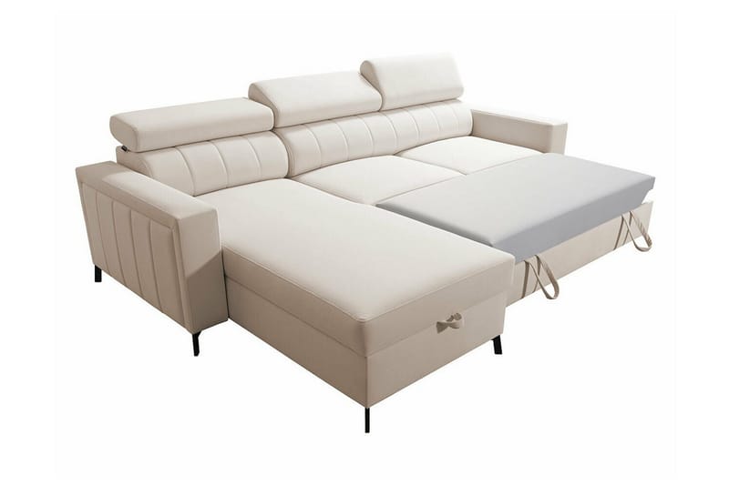 Galbally 3-sits Hörnbäddsoffa Ljusgrå - Möbler - Vardagsrum - Bäddsoffor - Hörnbäddsoffa