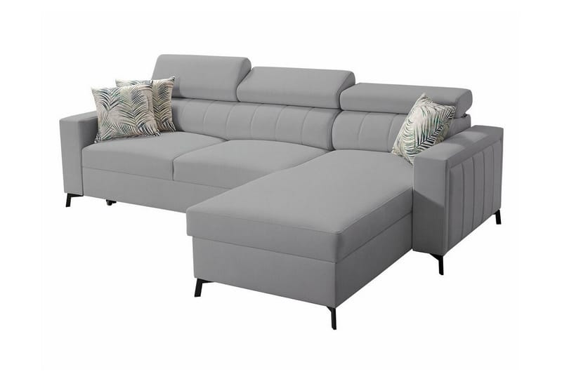 Galbally 3-sits Hörnbäddsoffa Ljusgrå/Mörkgrå - Möbler - Vardagsrum - Bäddsoffor - Hörnbäddsoffa