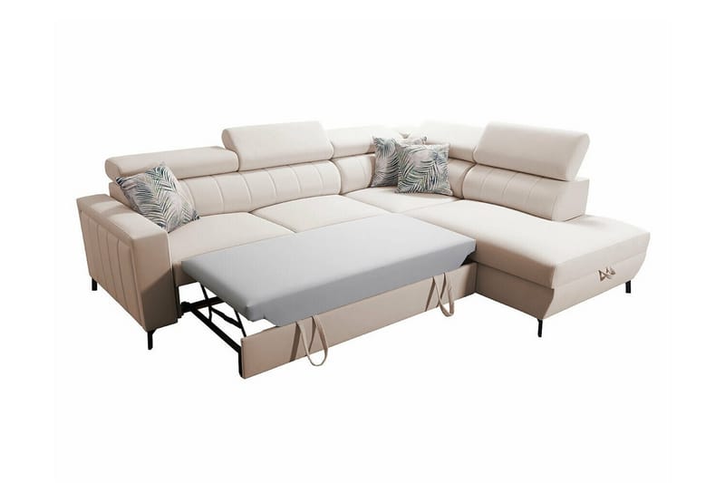 Galbally 3-sits Hörnbäddsoffa Ljusrosa - Möbler - Vardagsrum - Bäddsoffor - Hörnbäddsoffa
