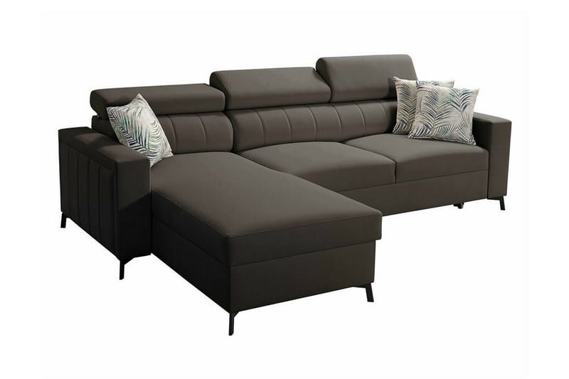 Galbally 3-sits Hörnbäddsoffa Mörkbrun - Möbler - Vardagsrum - Bäddsoffor - Hörnbäddsoffa