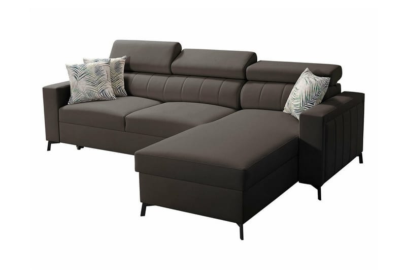 Galbally 3-sits Hörnbäddsoffa Mörkbrun - Möbler - Vardagsrum - Bäddsoffor - Hörnbäddsoffa