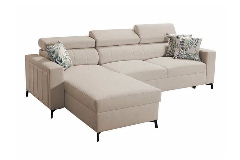 Galbally 3-sits Hörnbäddsoffa NO_BRAND beige - Möbler - Vardagsrum - Bäddsoffor - Hörnbäddsoffa