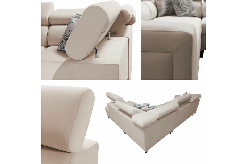 Galbally 3-sits Hörnbäddsoffa NO_BRAND beige - Möbler - Vardagsrum - Bäddsoffor - Hörnbäddsoffa
