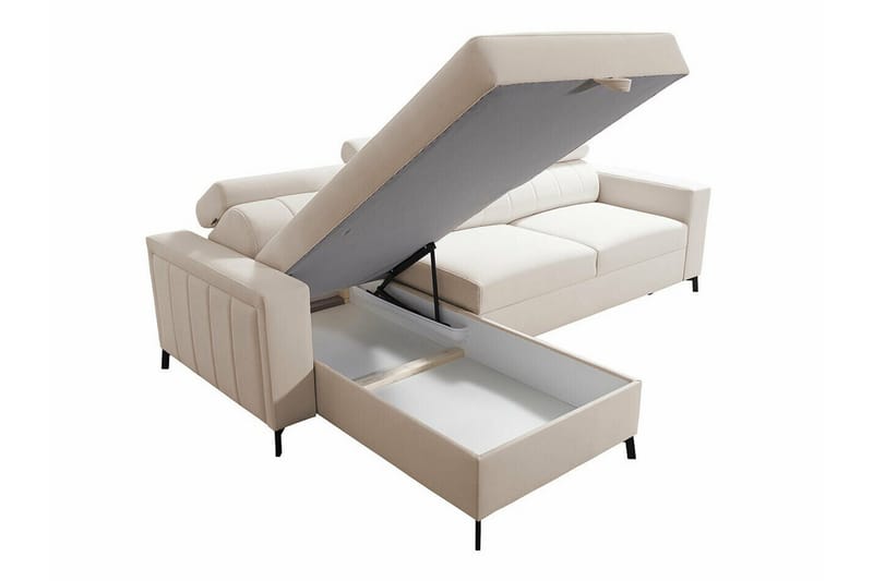 Galbally 3-sits Hörnbäddsoffa NO_BRAND beige - Möbler - Vardagsrum - Bäddsoffor