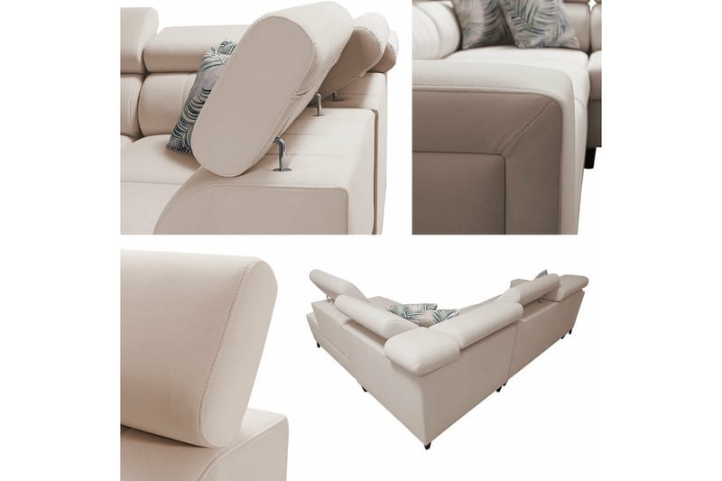 Galbally 3-sits Hörnbäddsoffa NO_BRAND Beige/Light beige - Möbler - Vardagsrum - Bäddsoffor - Hörnbäddsoffa