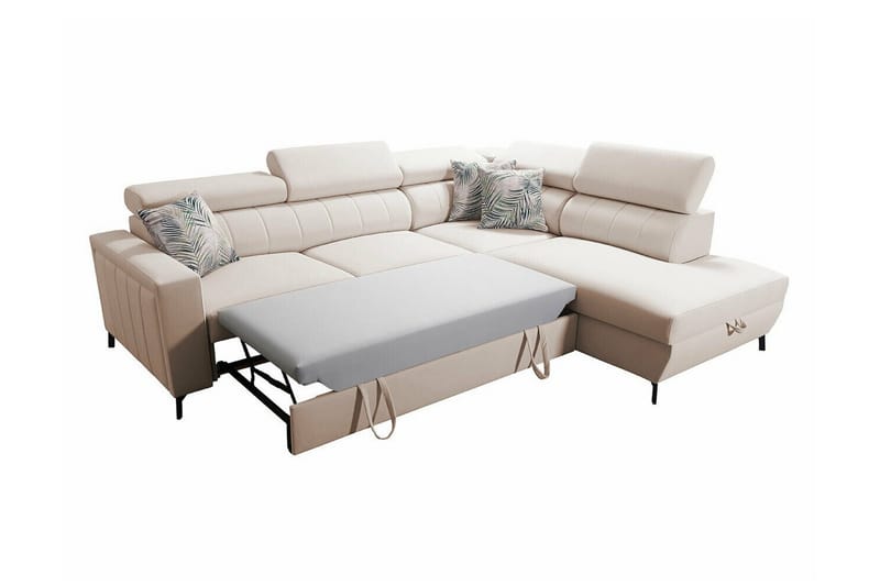 Galbally 3-sits Hörnbäddsoffa NO_BRAND Dark brown - Möbler - Vardagsrum - Bäddsoffor