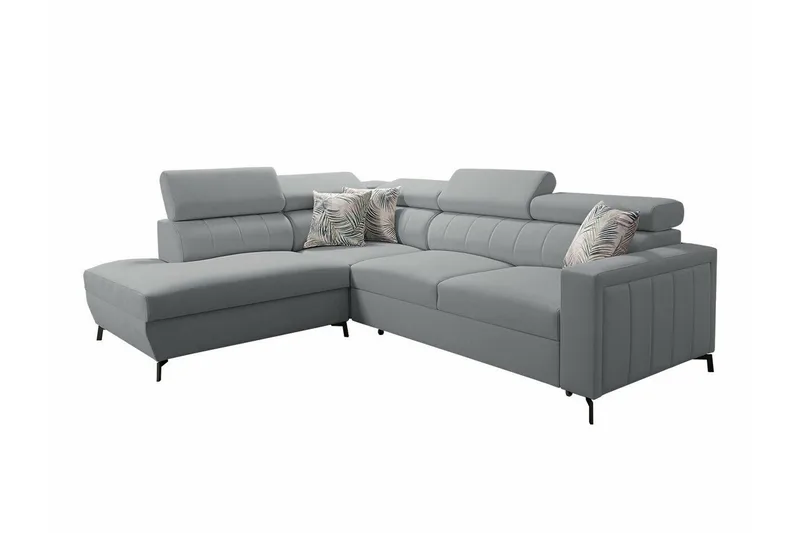 Galbally 3-sits Hörnbäddsoffa NO_BRAND Light grey - Möbler - Vardagsrum - Bäddsoffor - Hörnbäddsoffa
