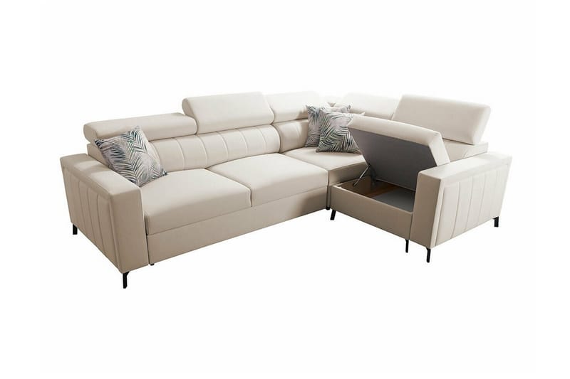 Galbally 3-sits Hörnbäddsoffa NO_BRAND Light grey - Möbler - Vardagsrum - Bäddsoffor - Hörnbäddsoffa