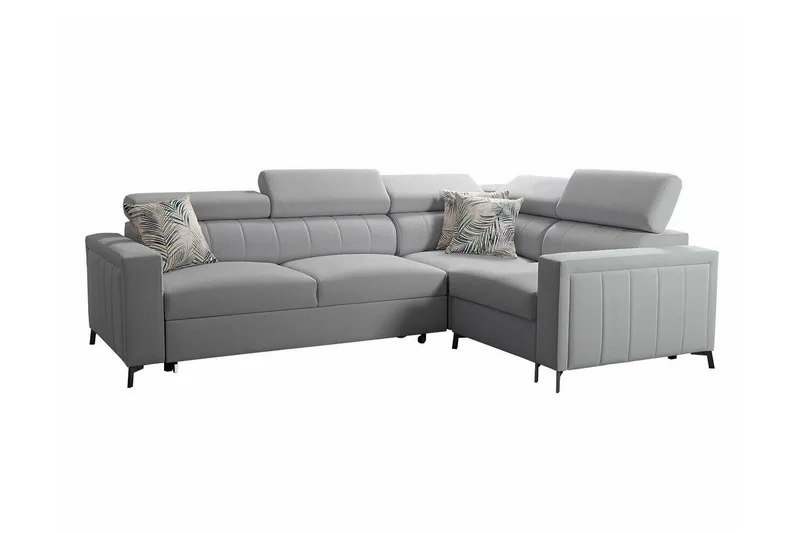 Galbally 3-sits Hörnbäddsoffa NO_BRAND Light grey - Möbler - Vardagsrum - Bäddsoffor - Hörnbäddsoffa