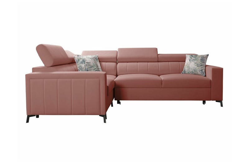 Galbally 3-sits Hörnbäddsoffa NO_BRAND Pink - Möbler - Vardagsrum - Bäddsoffor - Hörnbäddsoffa