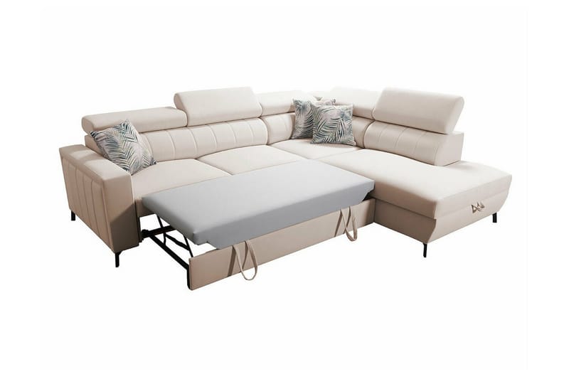 Galbally 3-sits Hörnbäddsoffa NO_BRAND Pink - Möbler - Vardagsrum - Bäddsoffor - Hörnbäddsoffa