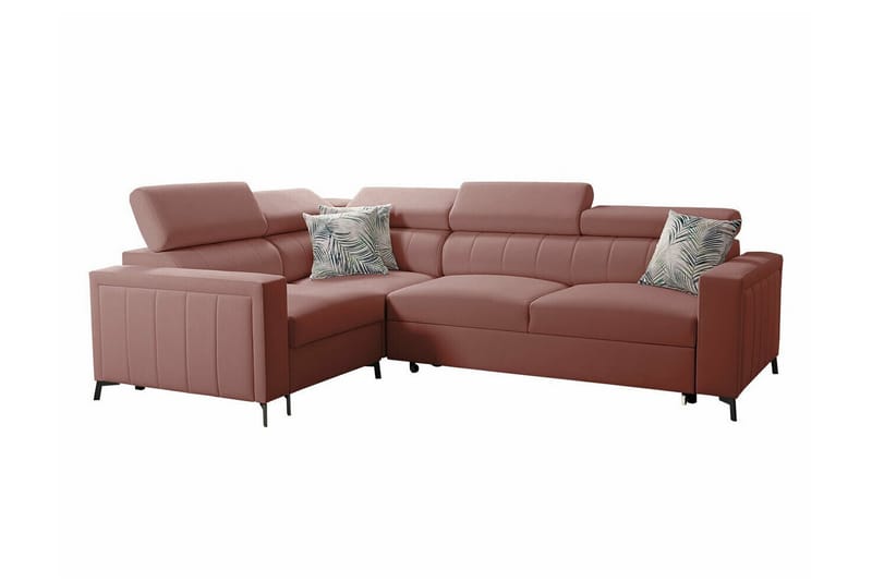 Galbally 3-sits Hörnbäddsoffa Rosa - Möbler - Vardagsrum - Bäddsoffor - Hörnbäddsoffa