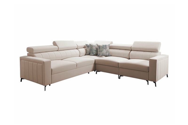 Galbally 4-sits Hörnbäddsoffa Beige - Möbler - Vardagsrum - Bäddsoffor - Hörnbäddsoffa
