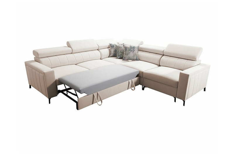 Galbally 4-sits Hörnbäddsoffa Beige - Möbler - Vardagsrum - Bäddsoffor - Hörnbäddsoffa