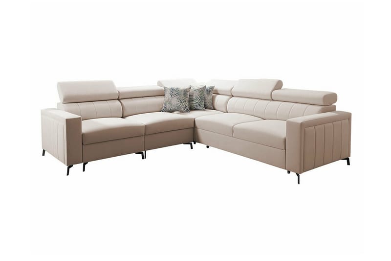 Galbally 4-sits Hörnbäddsoffa Beige - Möbler - Vardagsrum - Bäddsoffor - Hörnbäddsoffa