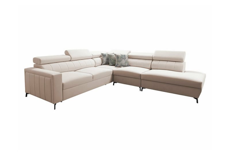 Galbally 4-sits Hörnbäddsoffa Beige - Möbler - Vardagsrum - Bäddsoffor - Hörnbäddsoffa