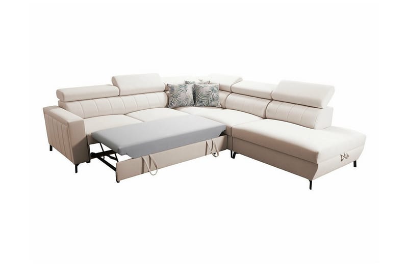 Galbally 4-sits Hörnbäddsoffa Beige - Möbler - Vardagsrum - Bäddsoffor - Hörnbäddsoffa