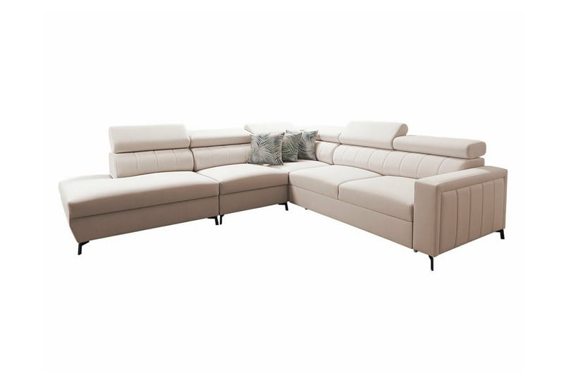 Galbally 4-sits Hörnbäddsoffa Beige - Möbler - Vardagsrum - Bäddsoffor - Hörnbäddsoffa