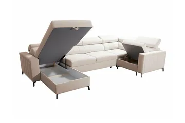 Galbally 4-sits Hörnbäddsoffa Dark blue - Möbler - Vardagsrum - Bäddsoffor - Hörnbäddsoffa