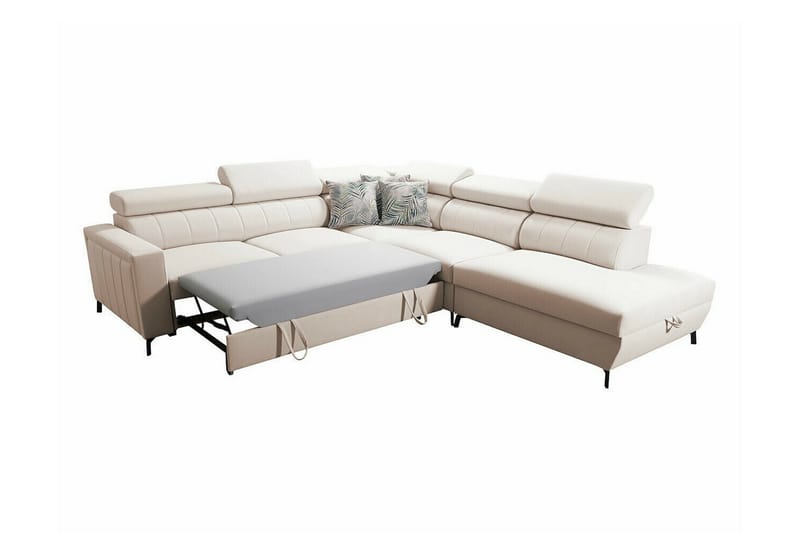 Galbally 4-sits Hörnbäddsoffa Ljusbrun - Möbler - Vardagsrum - Bäddsoffor