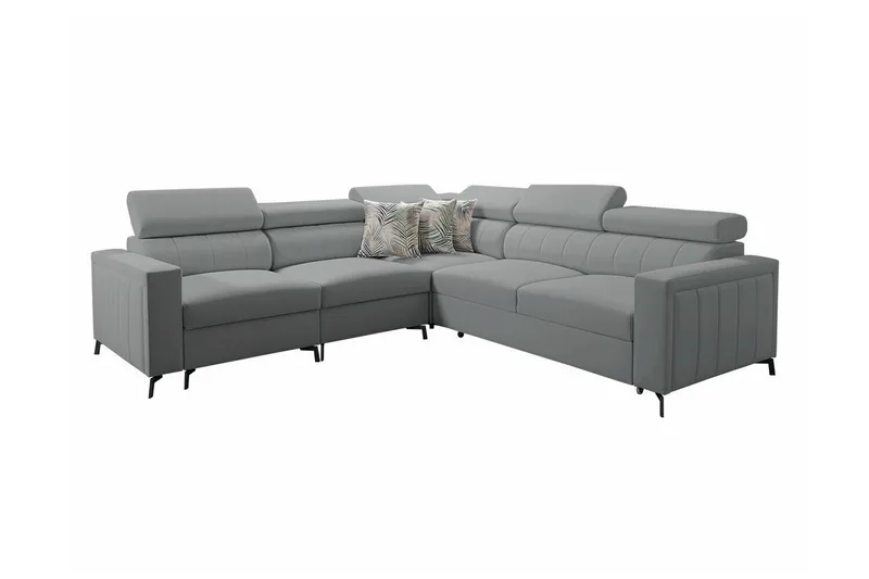 Galbally 4-sits Hörnbäddsoffa Ljusgrå