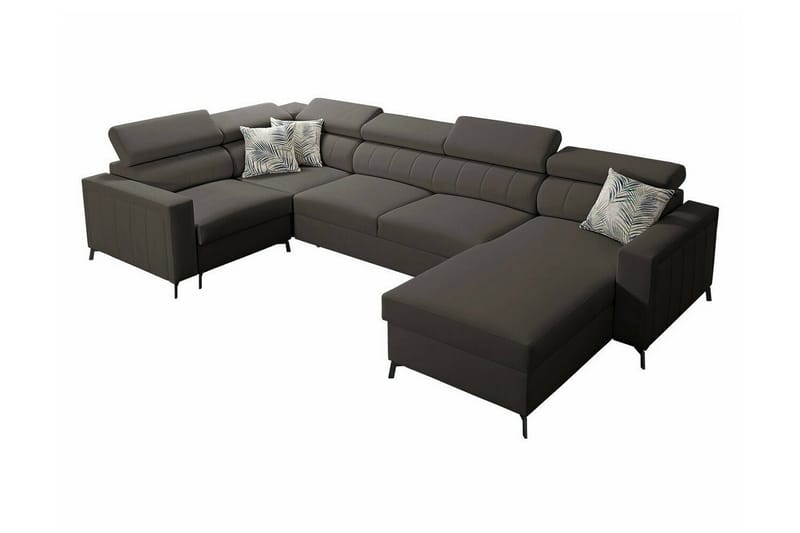 Galbally 4-sits Hörnbäddsoffa Mörkbrun - Möbler - Vardagsrum - Bäddsoffor - Hörnbäddsoffa