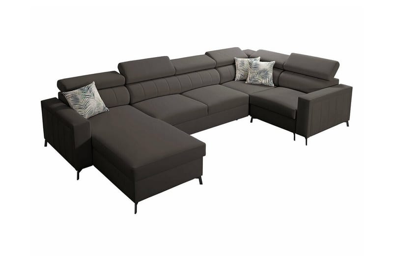 Galbally 4-sits Hörnbäddsoffa Mörkgrå - Möbler - Vardagsrum - Bäddsoffor - Hörnbäddsoffa