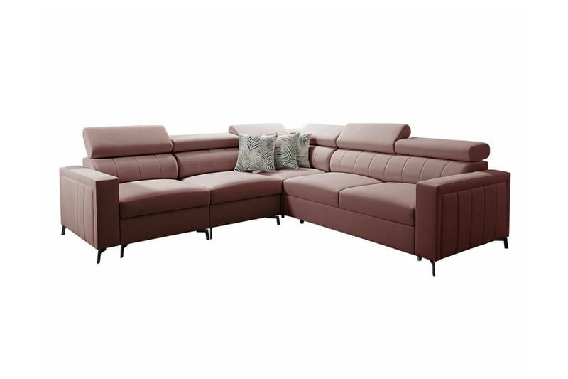 Galbally 4-sits Hörnbäddsoffa Mörkrosa - Möbler - Vardagsrum - Bäddsoffor - Hörnbäddsoffa