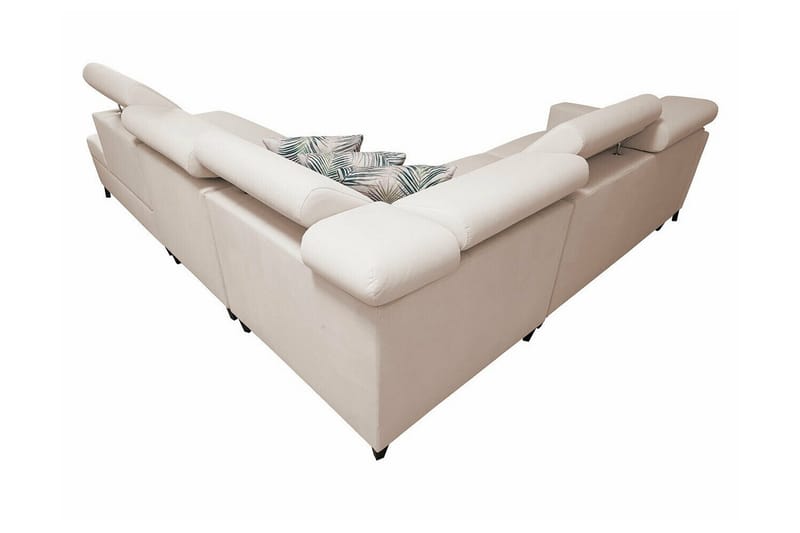 Galbally 4-sits Hörnbäddsoffa NO_BRAND beige - Möbler - Vardagsrum - Bäddsoffor - Hörnbäddsoffa