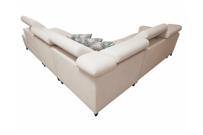 Galbally 4-sits Hörnbäddsoffa NO_BRAND beige - Möbler - Vardagsrum - Bäddsoffor - Hörnbäddsoffa