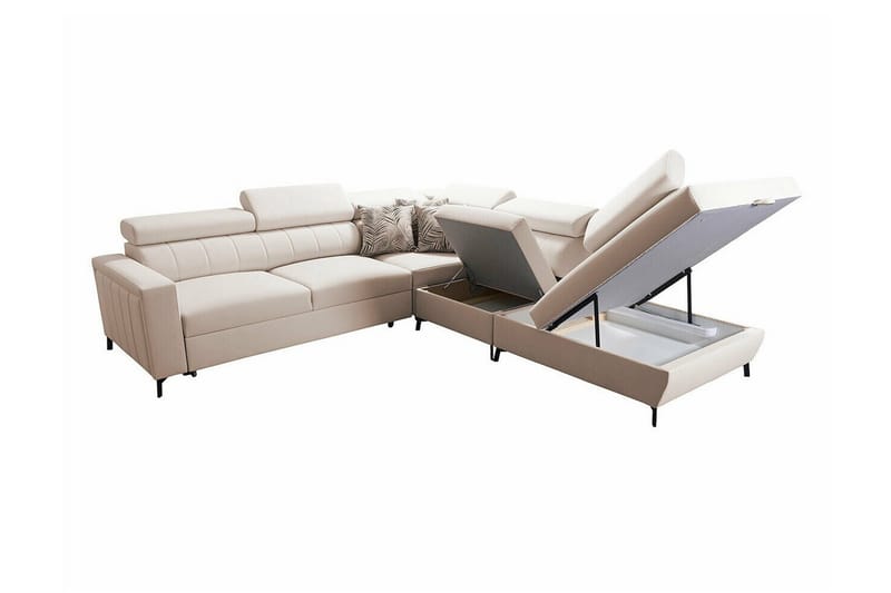 Galbally 4-sits Hörnbäddsoffa NO_BRAND Dark blue - Möbler - Vardagsrum - Bäddsoffor - Hörnbäddsoffa