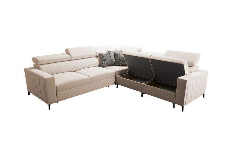 Galbally 4-sits Hörnbäddsoffa NO_BRAND Dark blue - Möbler - Vardagsrum - Bäddsoffor - Hörnbäddsoffa