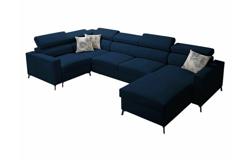 Galbally 4-sits Hörnbäddsoffa NO_BRAND Dark blue